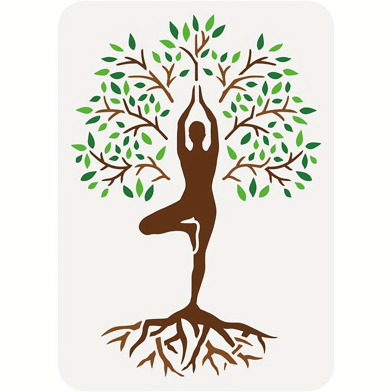 Tree Life Stencil Reusable Tree Pose Stencil Yoga Pose - Temu United Arab  Emirates