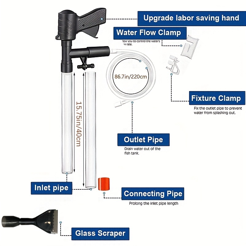 Fish Tank Cleaning Tools, Gravel Vacuum