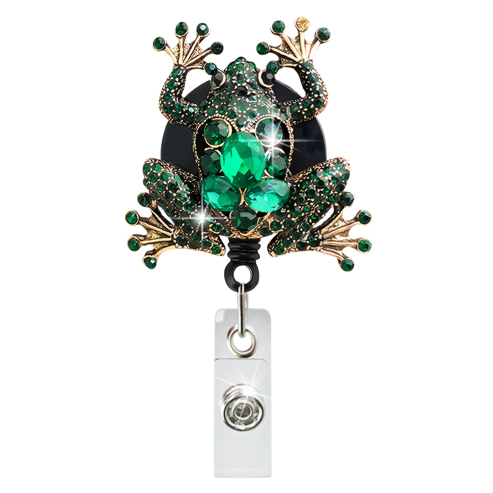 Bling Rhinestone Sunflower Ladybug Turtle Frog Badge Reel - Temu