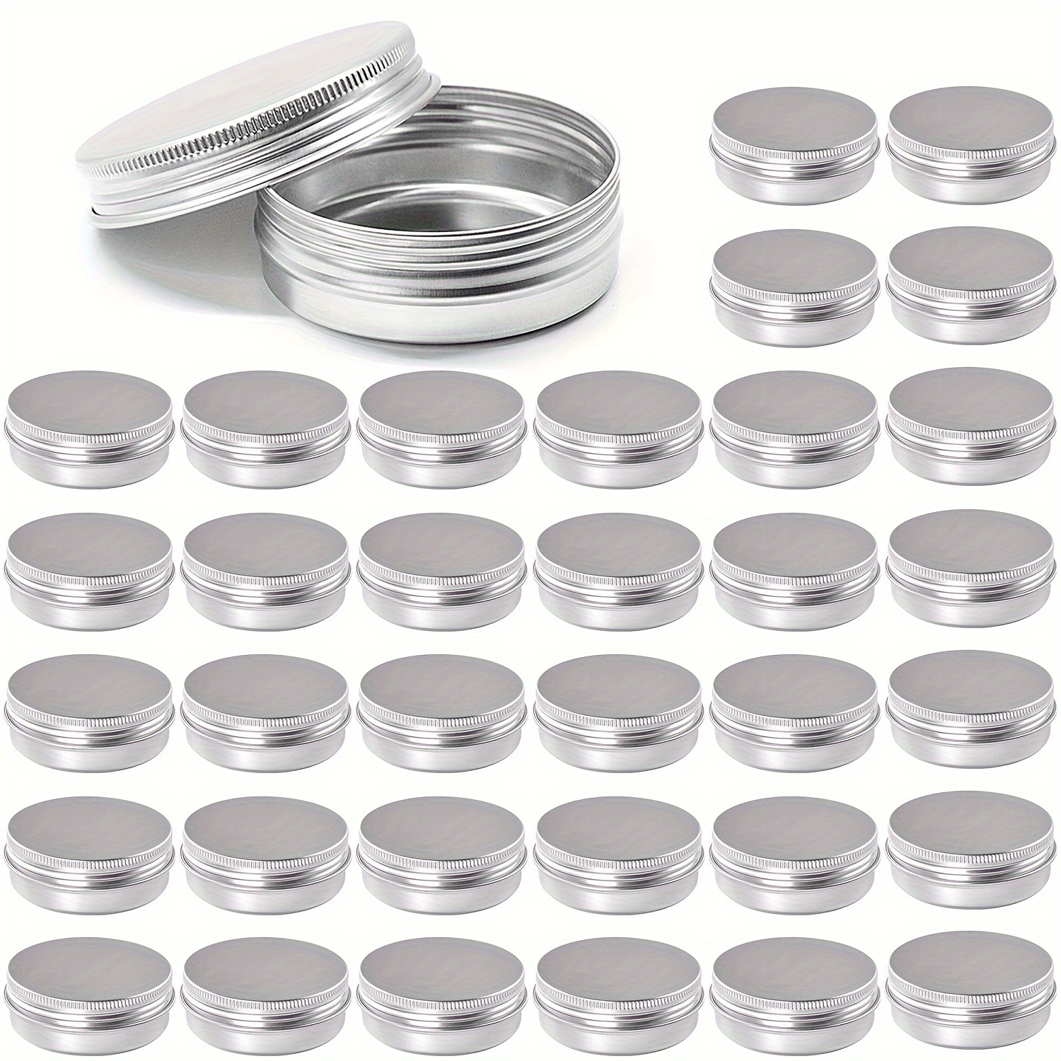 Aluminum Tin Cans With Screw Lid And Labels Refillable - Temu