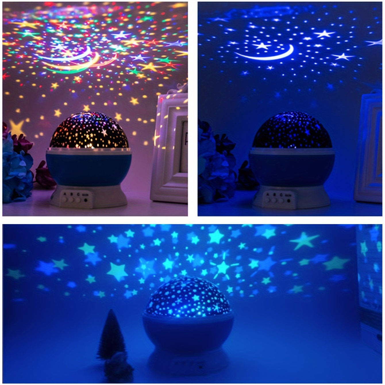 Luces nocturnas para niños, lámpara de proyector de estrellas  multifuncional Votozi para decoración de cumpleaños, Navidad