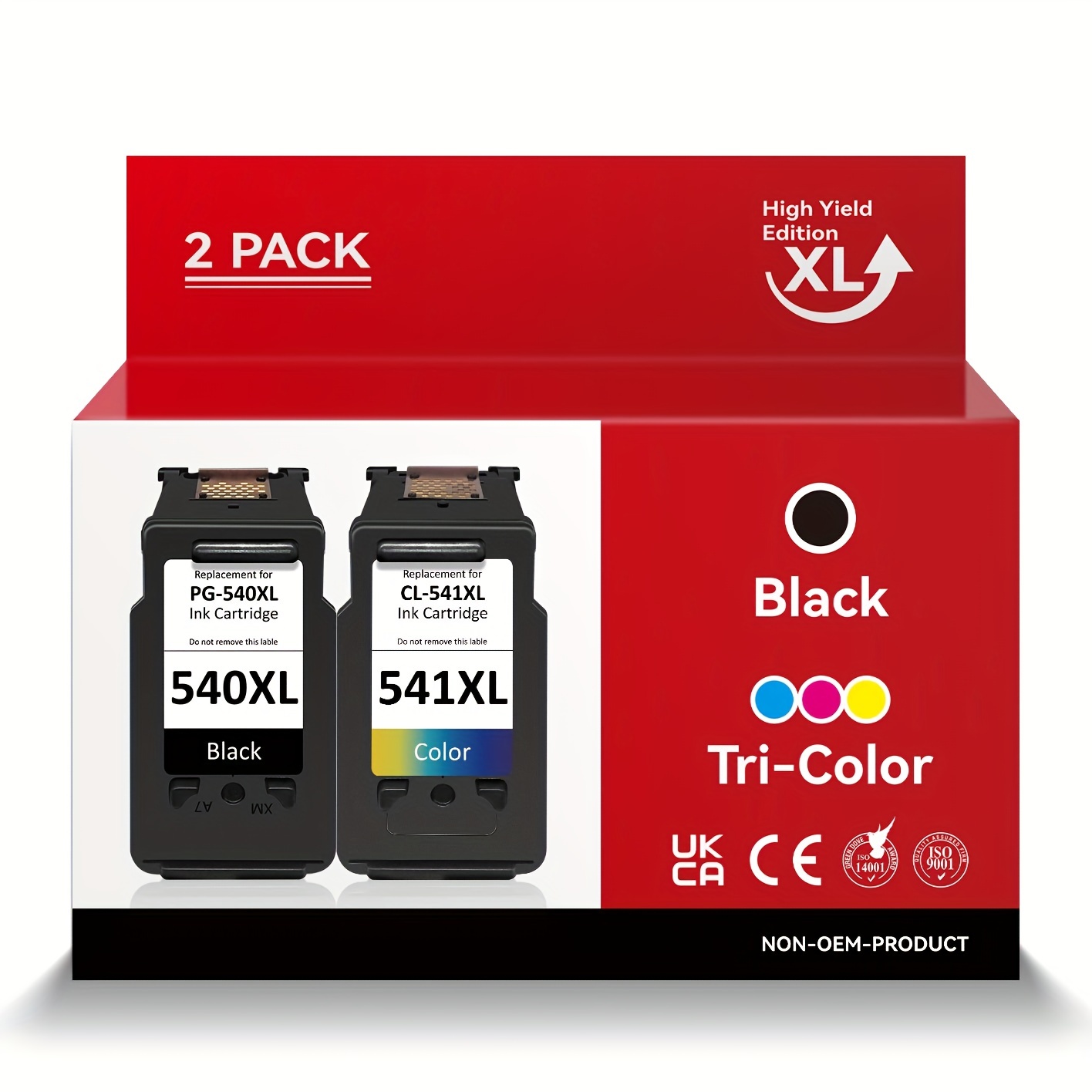 540 541 High Page Clarity Compatible Ink Cartridge Replacement for Canon  Pixma MG2150 MG2250 3150 MG3250 MG4150 MG4250 MX375 MX435 MX515 Printer Ink