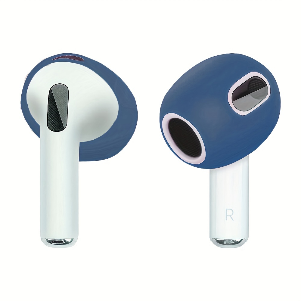 3 pares de almohadillas de silicona de goma suave para auriculares Apple  AirPods Air Pods Sports EarPods accesorios para auriculares (blanco)