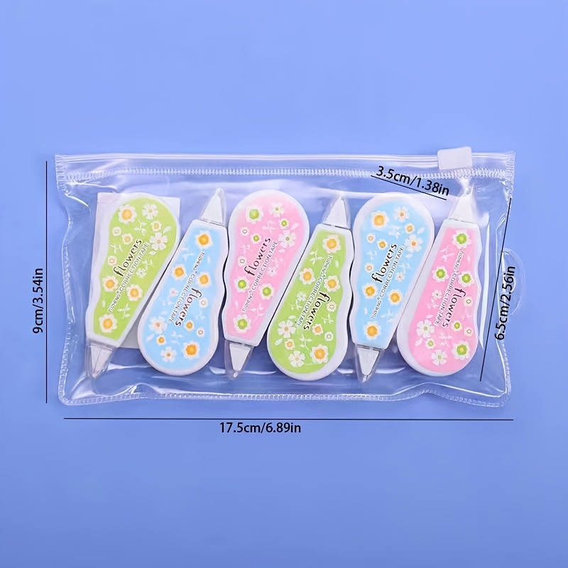 100 Pack Mini Correction Tape correction Correctional Tape Ink Corrector  Tape Colorful Wipe out Tape Eraser Instant Correction Applicator for Office