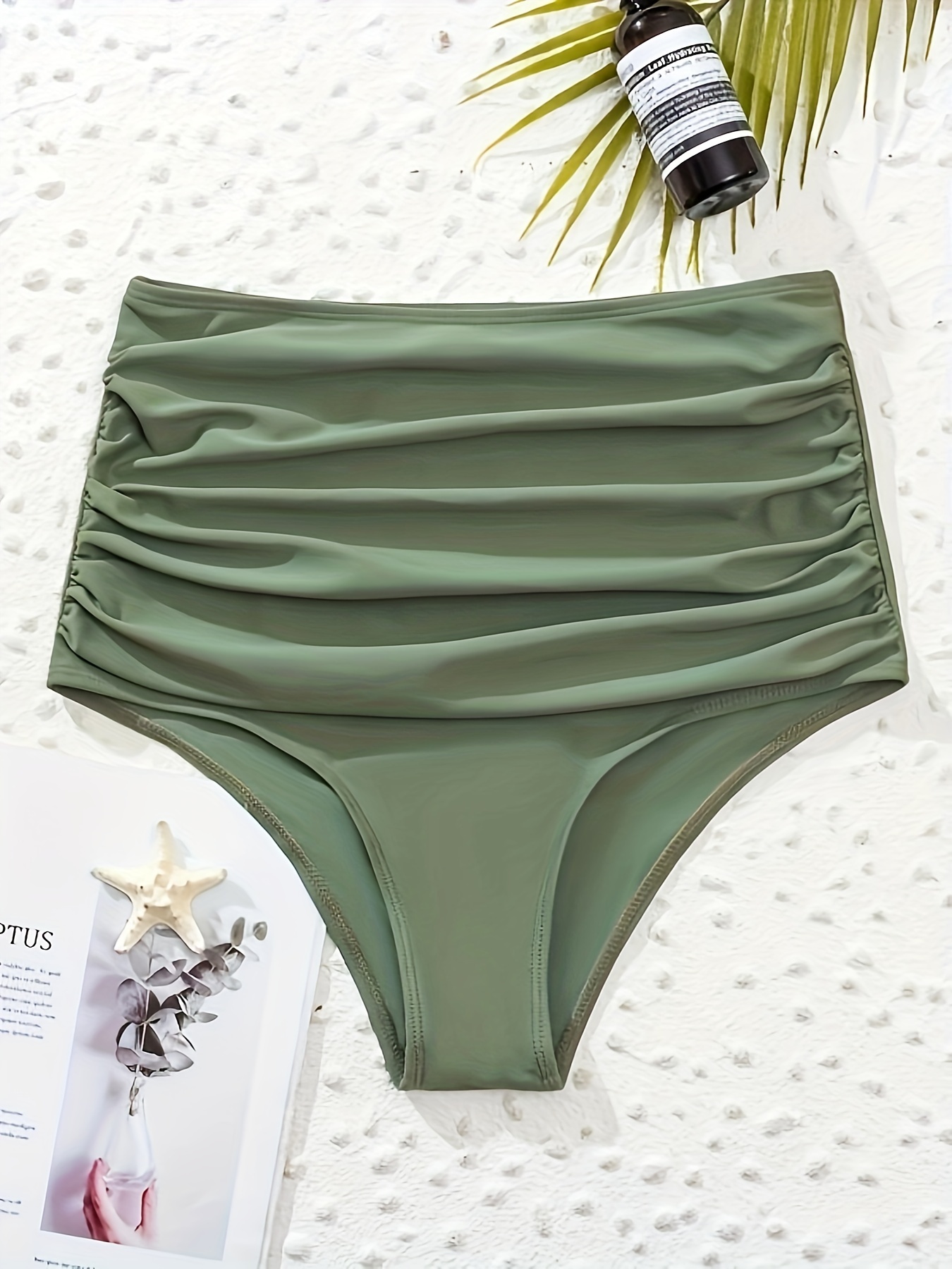 Drawstring Ruched Bra Centre Bikini Sets Light Green High - Temu