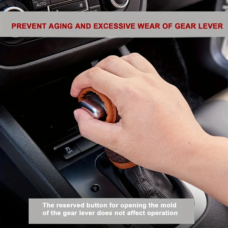 Car Shift Knob Cover Gear Shift Non Slip Grip Handle - Temu