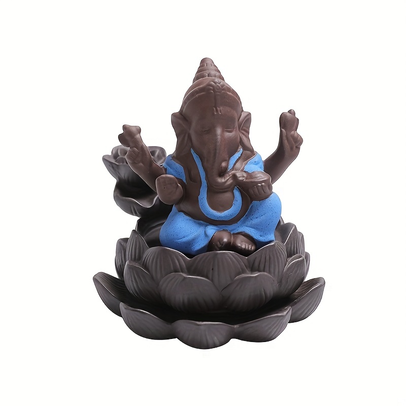 Elefante Ganesha Quemador Incienso + Cono De Incienso 0334