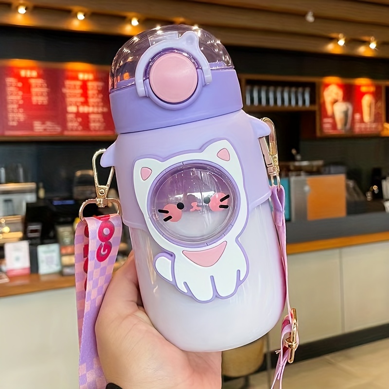 1pc Plastic Big Belly Cup Cute Straw with High Appearance Value 1100ml Large  Capacity Water Cup Children's Summer Outdoor Portable Water Bottle Tea  Delivery Separation Sticker