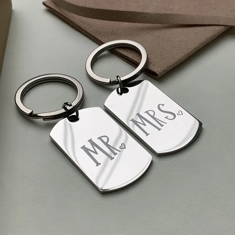 Mr. And Mrs. Couple Keychains For Anniversary/wedding Gift - Temu