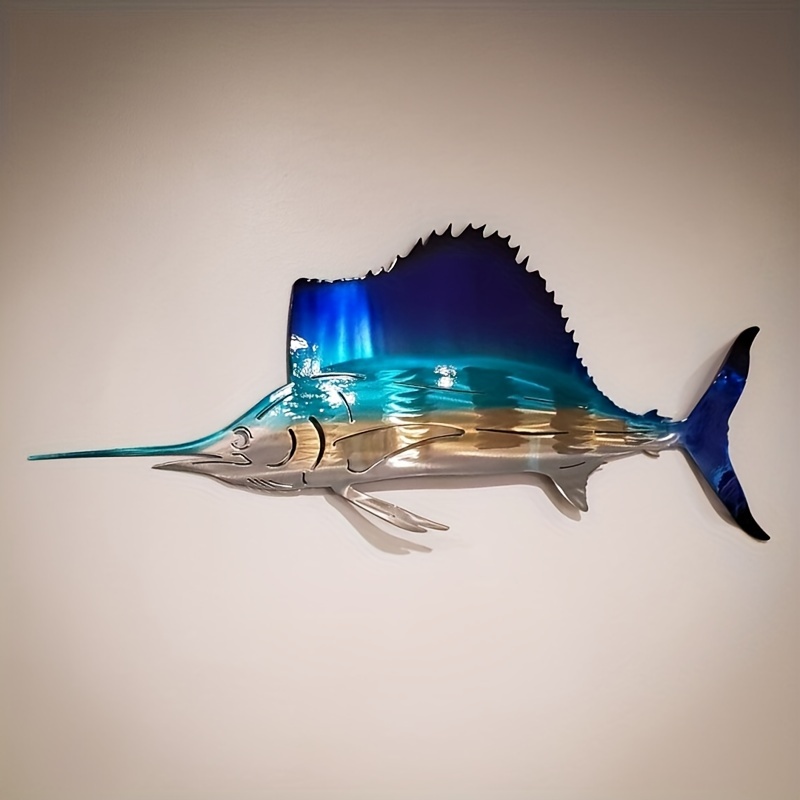 Feng Fish Art Metal Sculpture Minimalist Line Art Metal Wall - Temu Canada