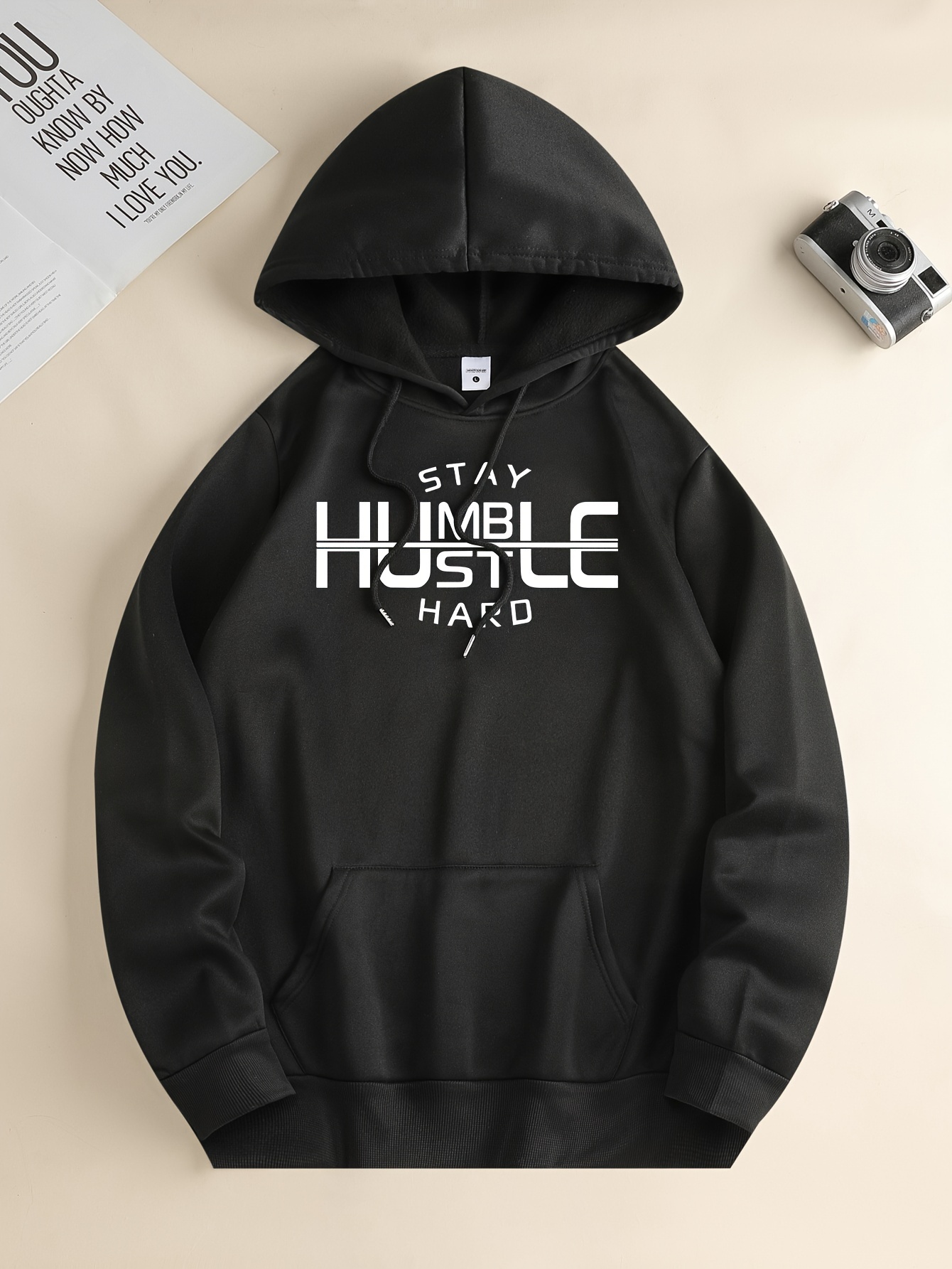 Fashion Letter Print, Hoodies Pour Hommes, Sweatshirt En Molleton