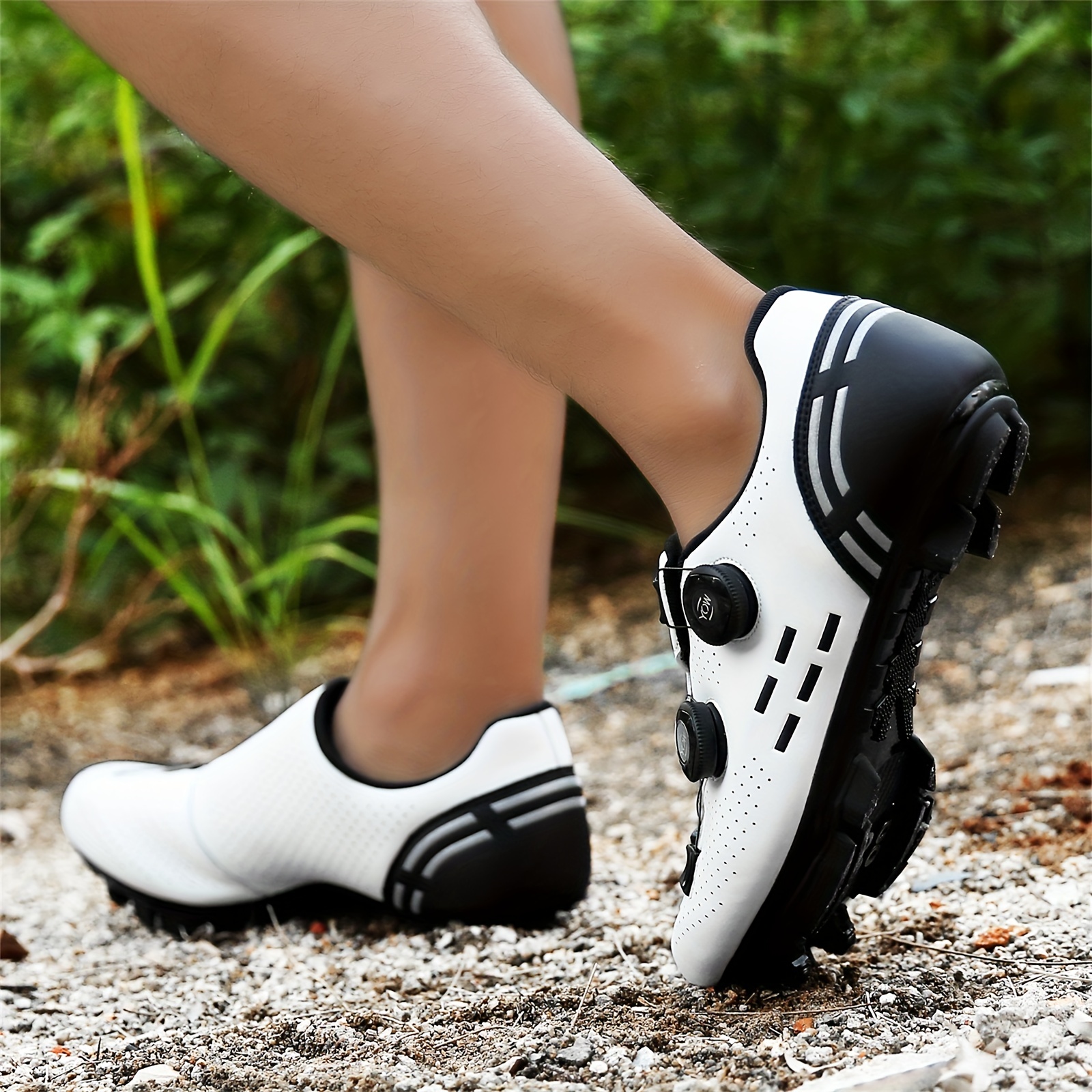 Zapatillas ciclismo MTB antideslizantes para hombre y mujer, calas