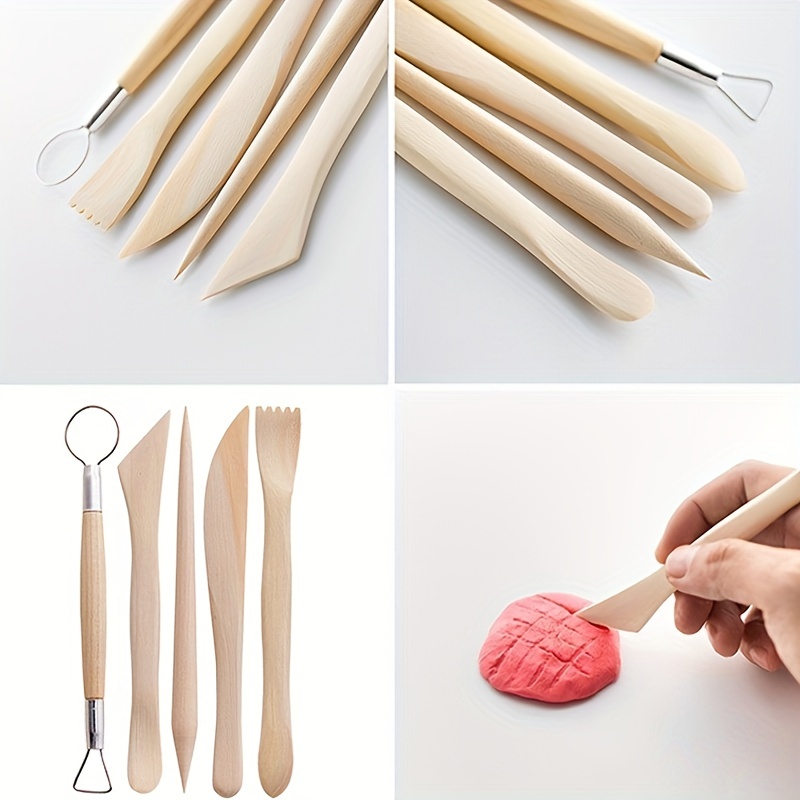 17 Pcs Pottery Clay Sculpting Tools, Double Sided Polymer Clay Tools, Ceramic Clay Carving Tool Set for Beginners, Pottery Tools