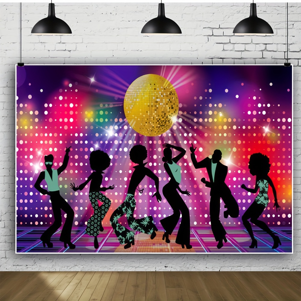 Disco Party Decorations Backdrop Dance Birthday Banner Backdrop,70s 80s 90s  Disco Backdrop Birthday Background Hippie Party Supplies 