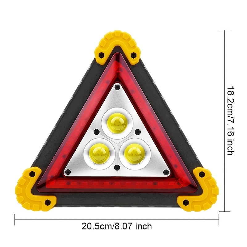 Voiture LED Triangle Travail Lumière Sécurité Routière D'urgence