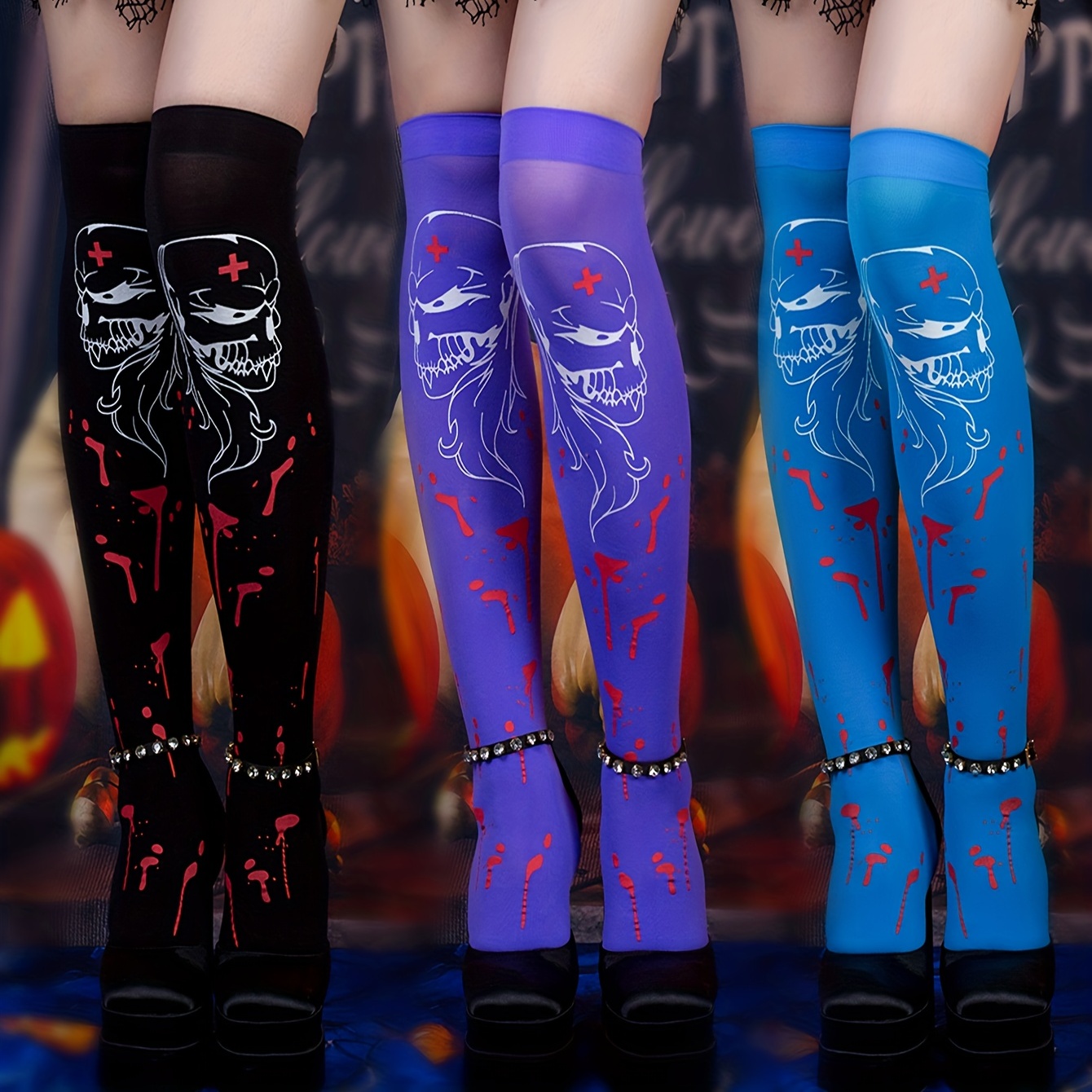 逃跑乐园loveplayshop y2kチェック柄星　タイツ　ブラック ストッキング 黒 柄 お洒落 タイツ りぼん ギャル y2k 透け