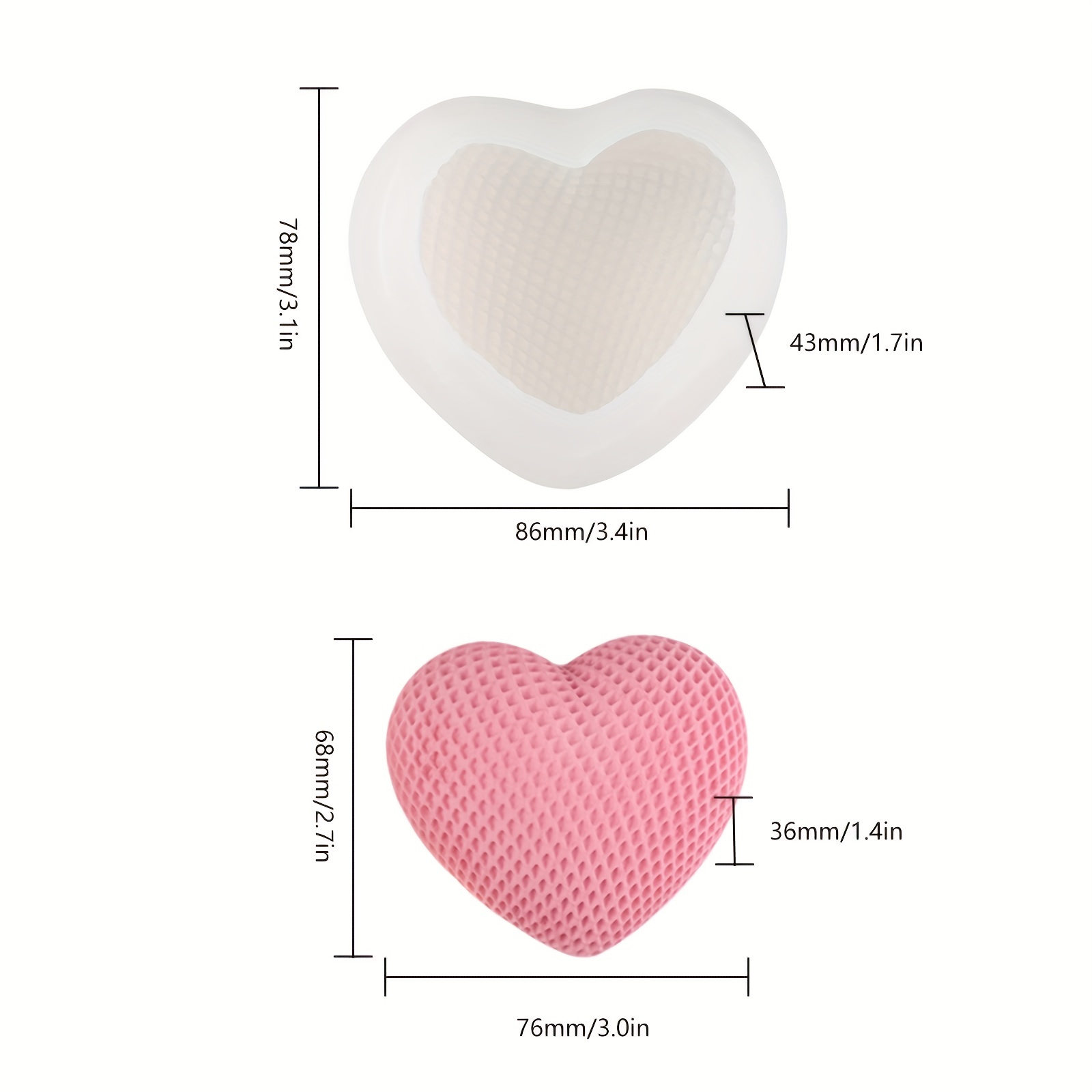 Handmade Love Heart shaped Silicone Mold For Chocolate Soap - Temu