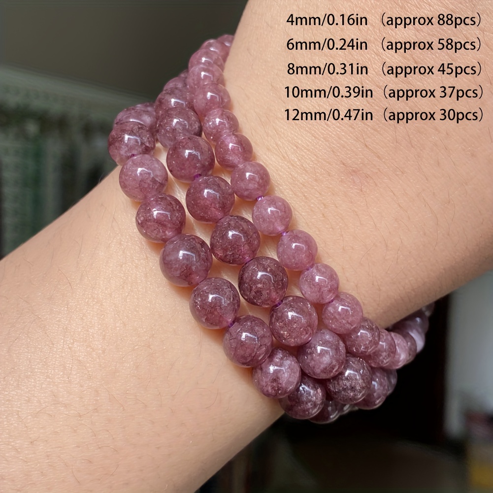 Pink Morgan Agates Stone Beads Natural Round Spacer Beads for