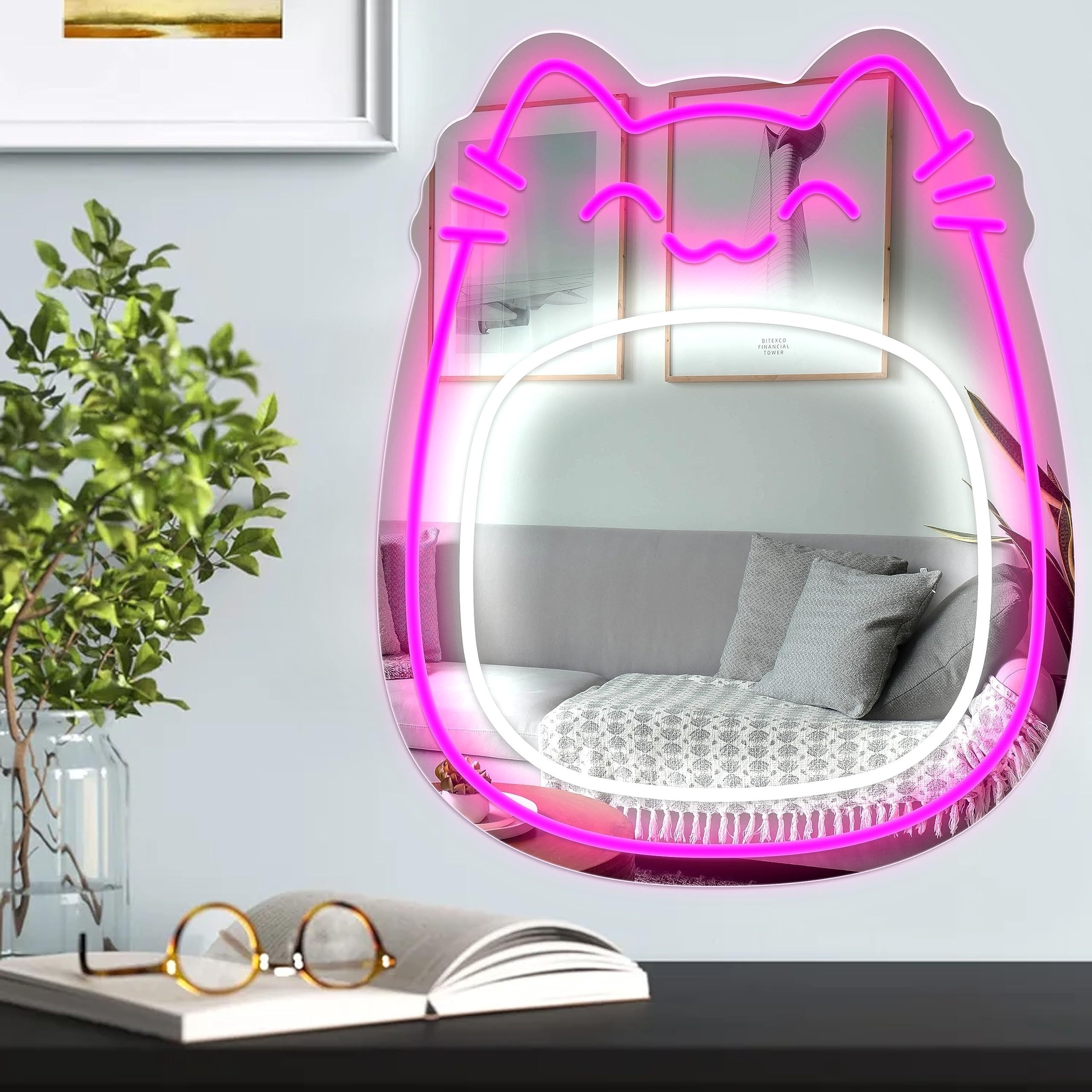 Panneau LED miroir personnalisé Signe de miroir au néon Miroir coeur néon  Miroir lumineux pour chambre à coucher Décoration murale Miroir de  maquillage Miroir coeur fondant -  Canada
