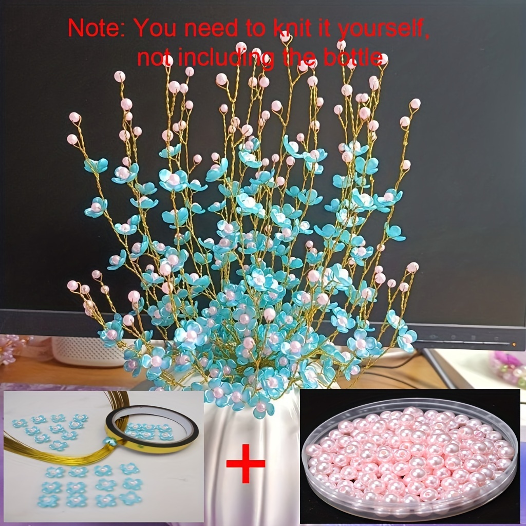 40 Stems Artificial Flowers Pearls And Petals Beads - Temu