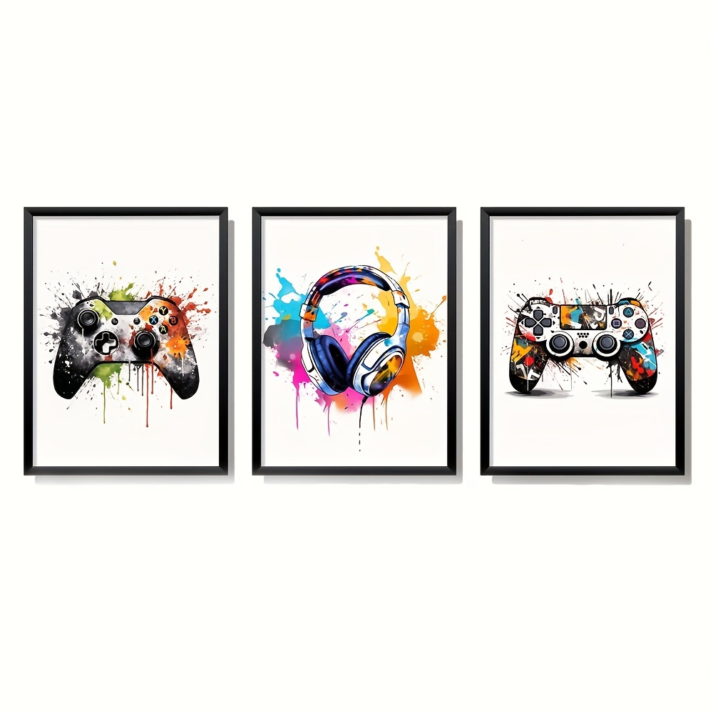 6 Unids/set Gamer Arte Divertido Póster Moda Gamepad - Temu Chile