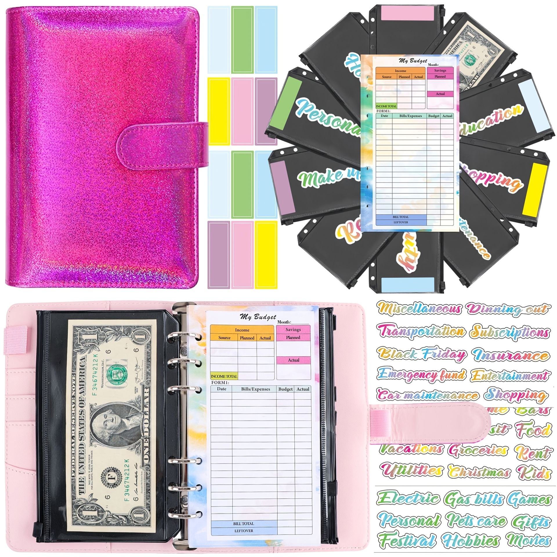 Budget Planner Budget Binder Budget Notebook Zipper - Temu