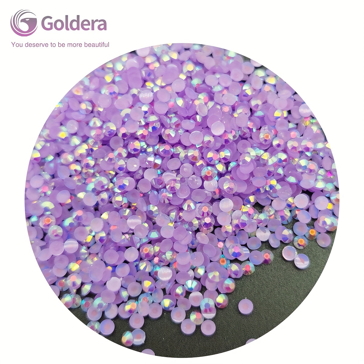 2500pcs 3mm Milk AB Non Hot Flatback Jelly Rhinestones