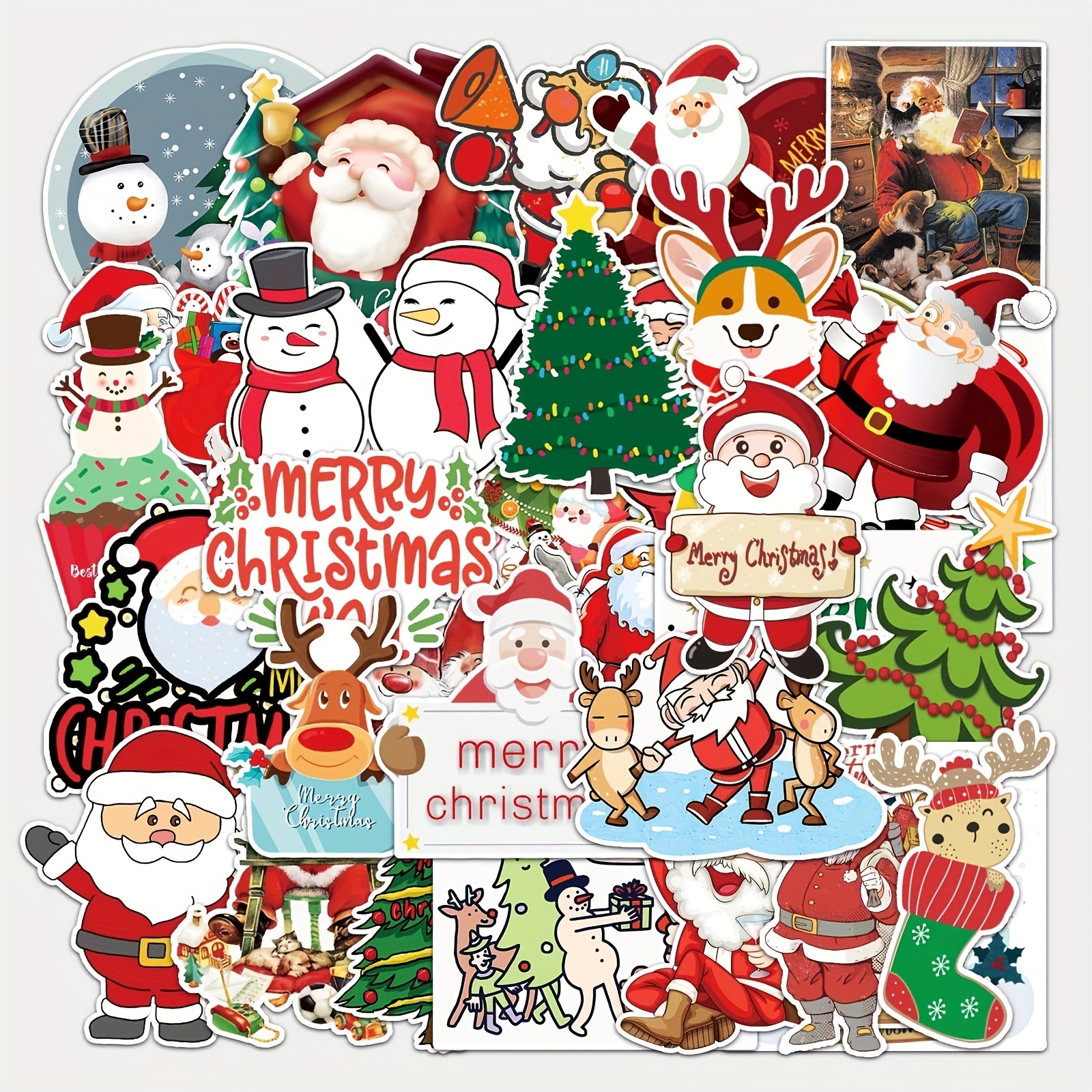 Christmas Graffiti Stickers Cartoon Style Holiday Stickers - Temu