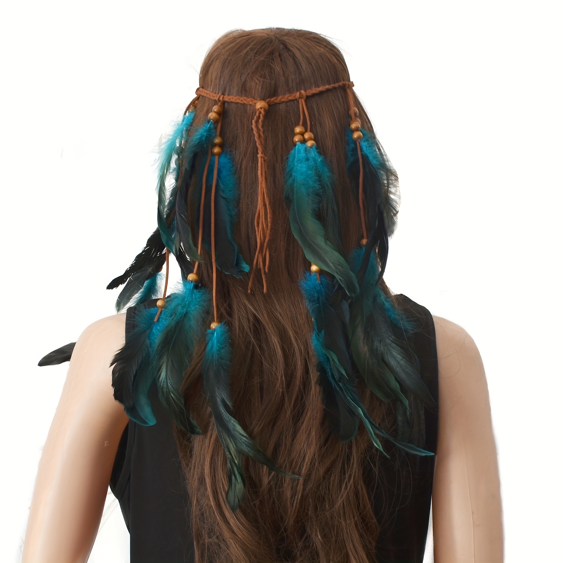 

Boho Faux Feather Headband Headpiece Headwear For Prom Events Costume Stage Performance