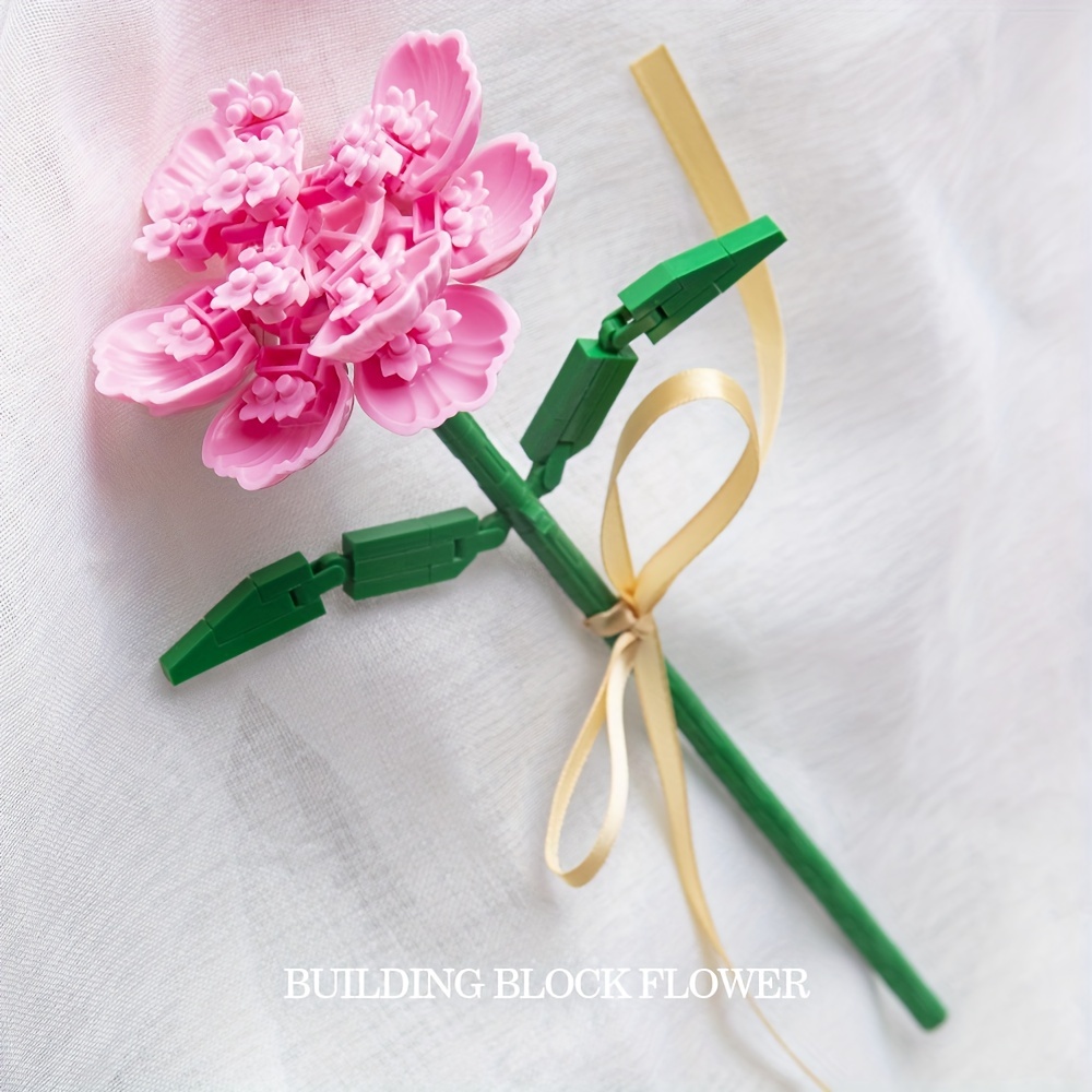 Kunstblume Blooming Blumenstrauß Bausteine ​​Set, DIY Kreatives