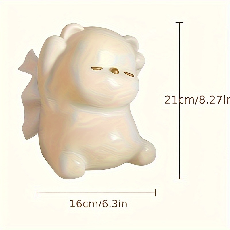 creative toy decoration porch entry decompressing tissue box light luxury cute bear paper decoration ceramic table decoration 1