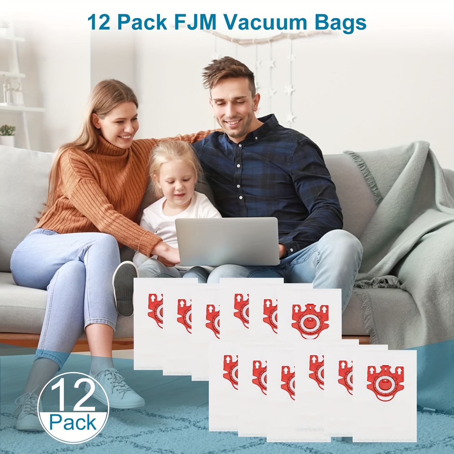 15pcs Vacuum Bags For Miele Fjm Air Clean 3d Efficiency Dust Bags