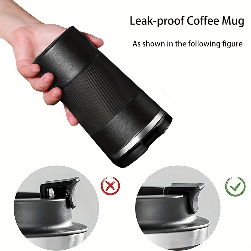 Stainless Steel Travel Mug, Vacuum Insulated Coffee Travel Mug Spill Proof  With Leakproof Lid, Double Walled Reusable Tumbler Cups For Keep Hot/ice  Coffee, Tea And Beer - Temu Republic of Korea