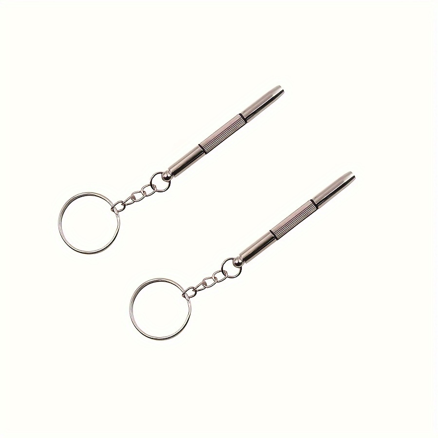 2pcs Steel Screwdriver, Eyeglass Screwdriver, Kit Keychain, Portable , Screwdriver