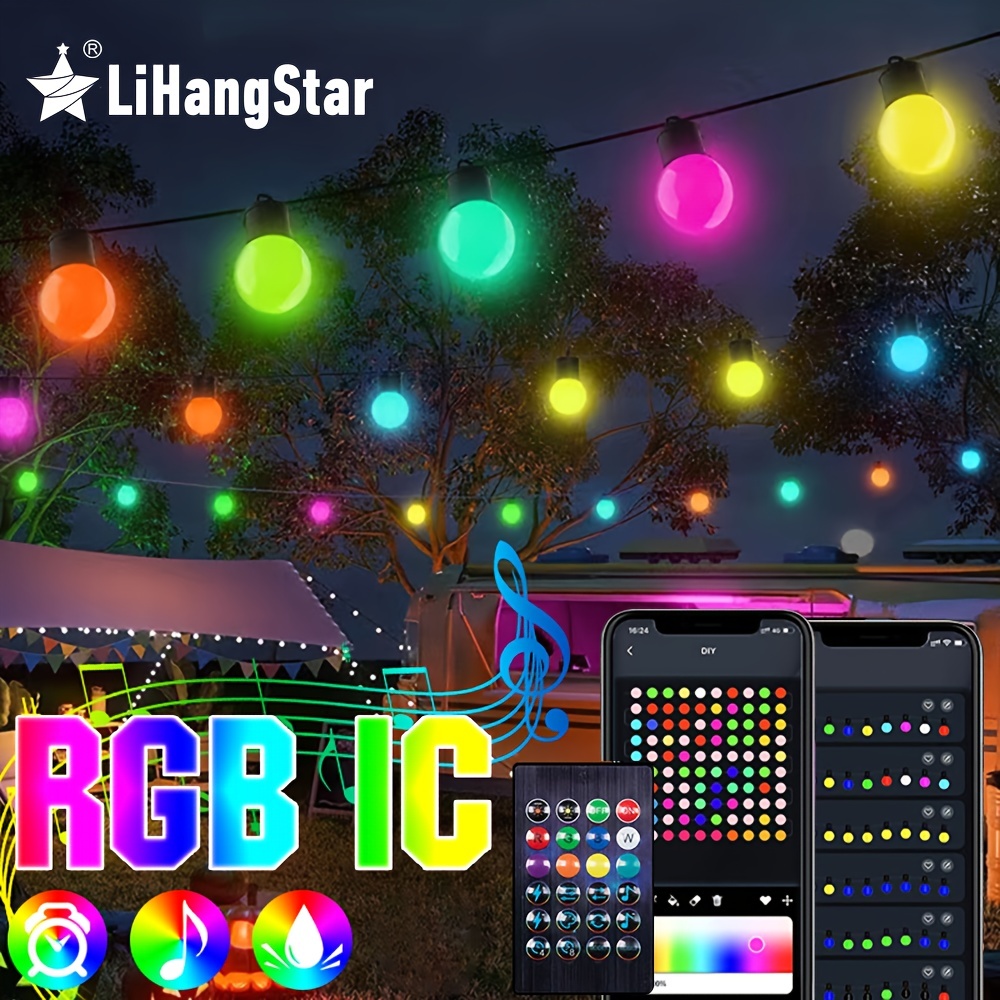 Party Camping Atmosphere String Light 2 en 1 LED+RGB Luces - Temu