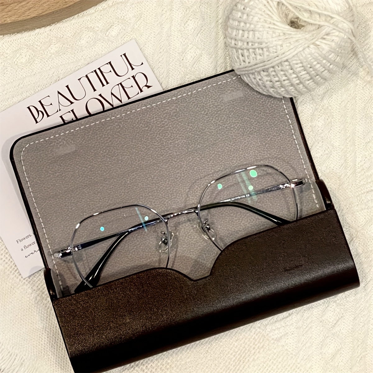 Men's Glasses Box, Pu Leather Iron Box Glasses Storage Case, Creative  Simple Cool Sunglasses Glasses Case - Temu