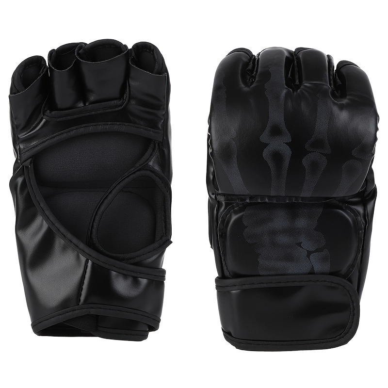 Adult Half Finger Mma Gloves Combat Training Fighting - Temu Canada