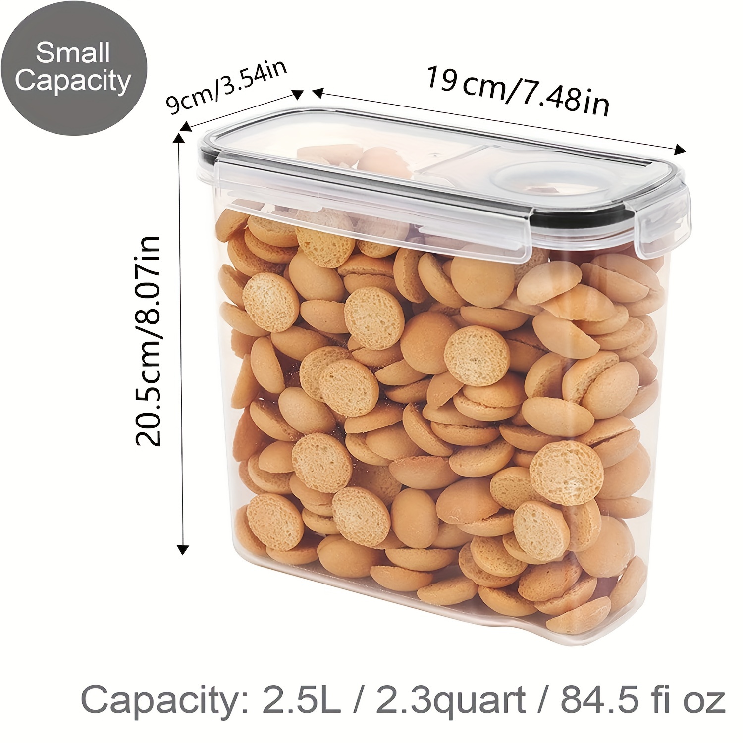 3pcs BPA Cereal Storage Container Set with Lids 2 5L Airtight Food Containers