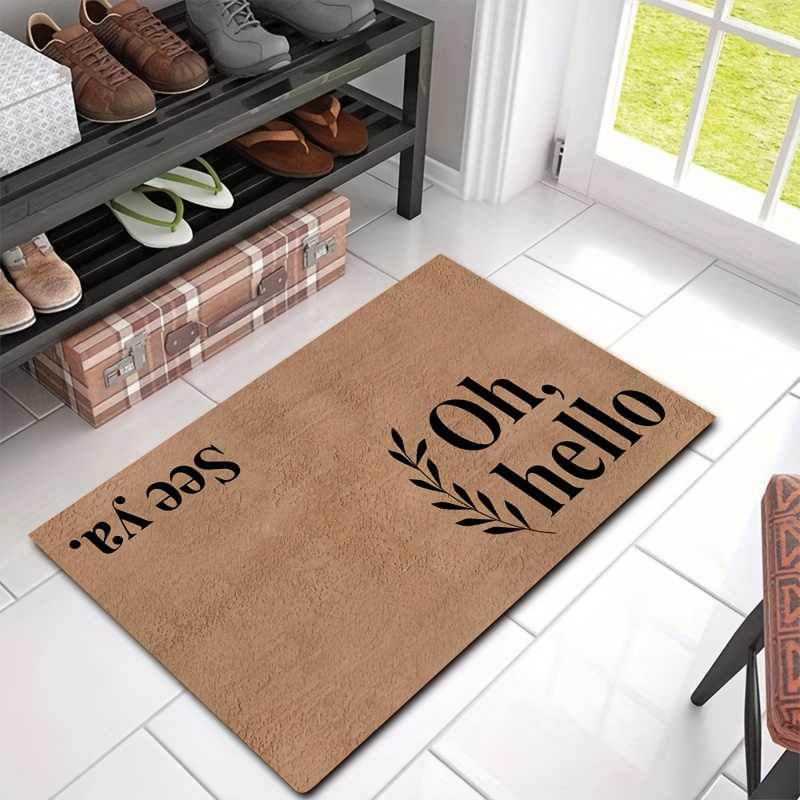 Non-slip Hello Door Mat Carpet Durable Welcome Mats Indoor Outdoor