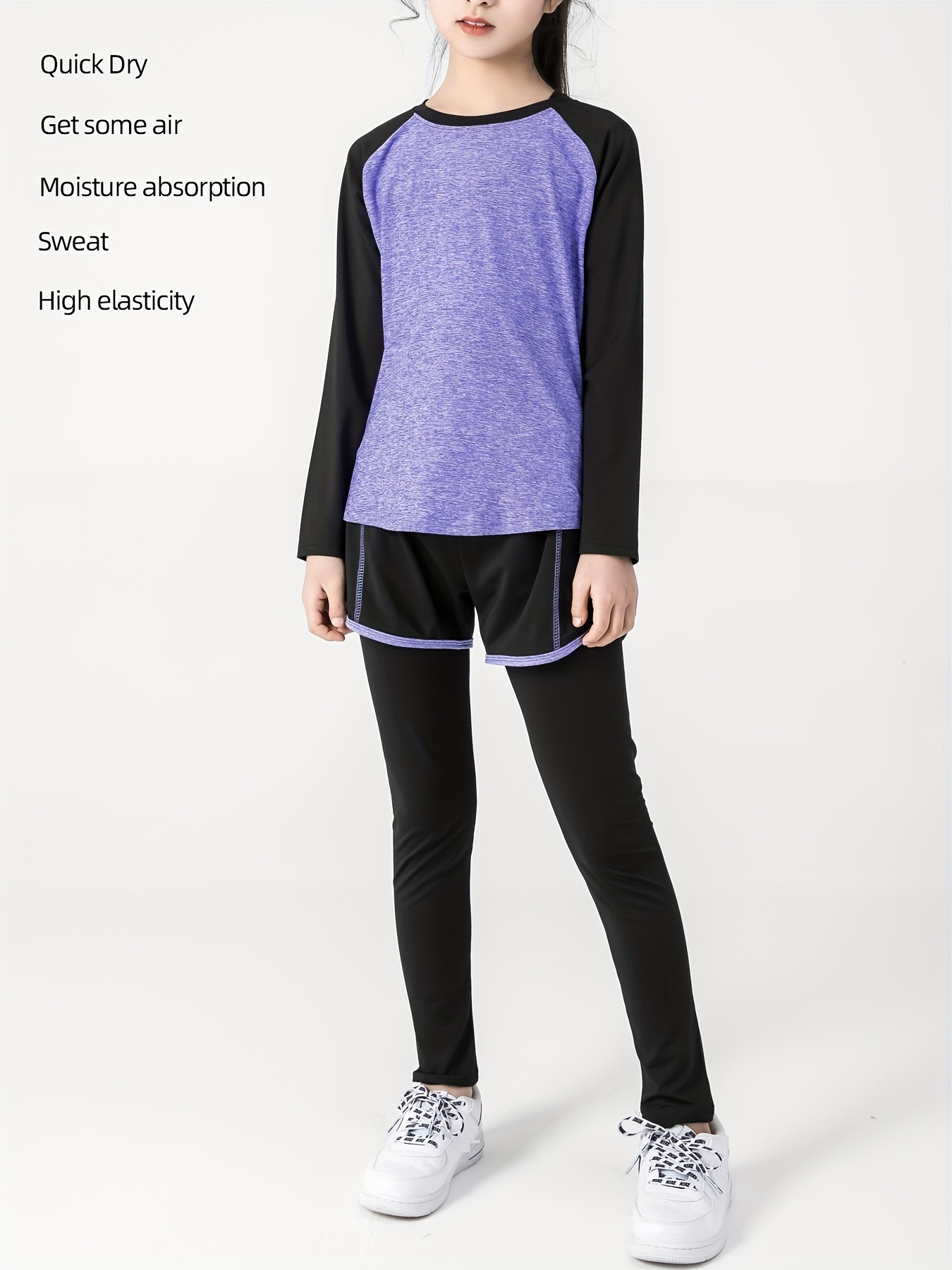 Girls' Sports Suit Casual Long Sleeve Top Pants Set Kids - Temu Canada