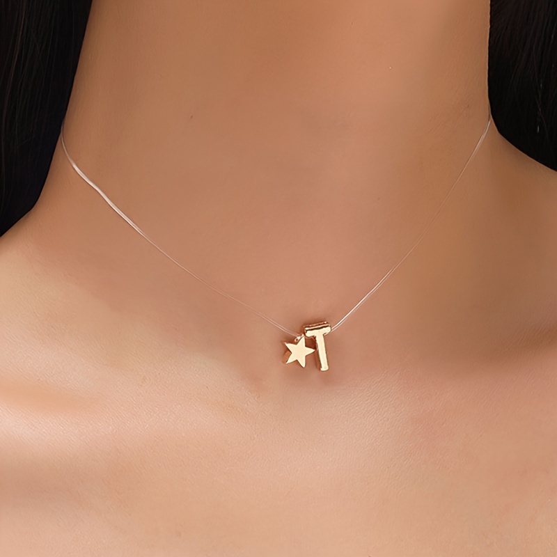 A/h/t Star Pendant Necklace Adjustable Invisible Fishing - Temu