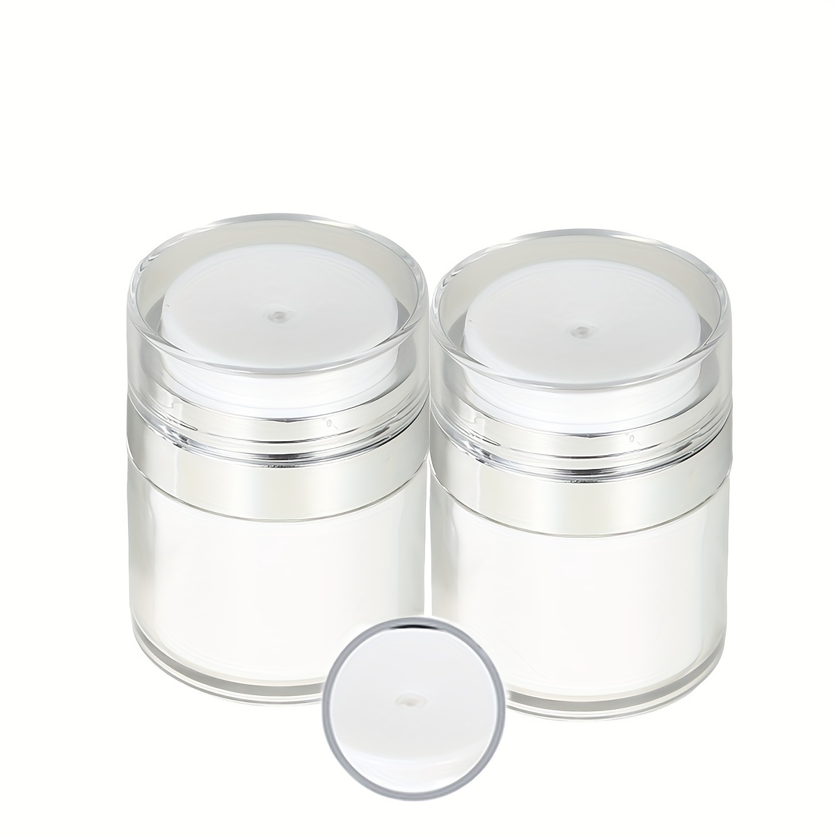 1/2 Pz Barattolo Di Crema Bottiglia Sottovuoto Airless Contenitore Cosmetico  Portatile Riutilizzabile Contenitore Acrilico Per Crema Gel E Lozione  Trucco Contenitore Da Viaggio Push Down Pompa Dispenser - Temu Switzerland