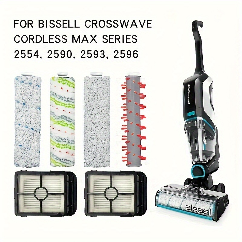 Pour Bissell Crosswave sans fil Max 2554 2590 2593 série, multi-surface  2787 rouleaux de brosse et 1866 aspirateur livre