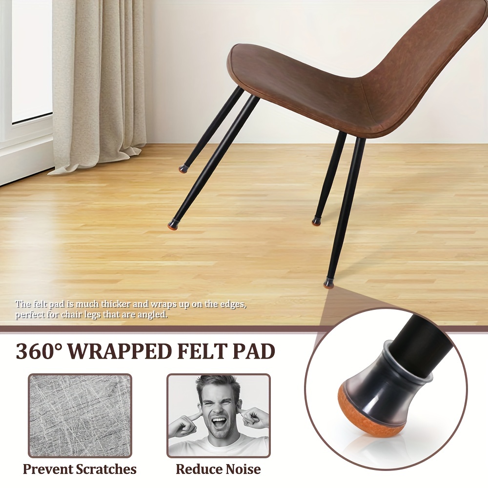 Furniture Pads Floor Protectors Felt Pads for Chair Legs, Rubber
