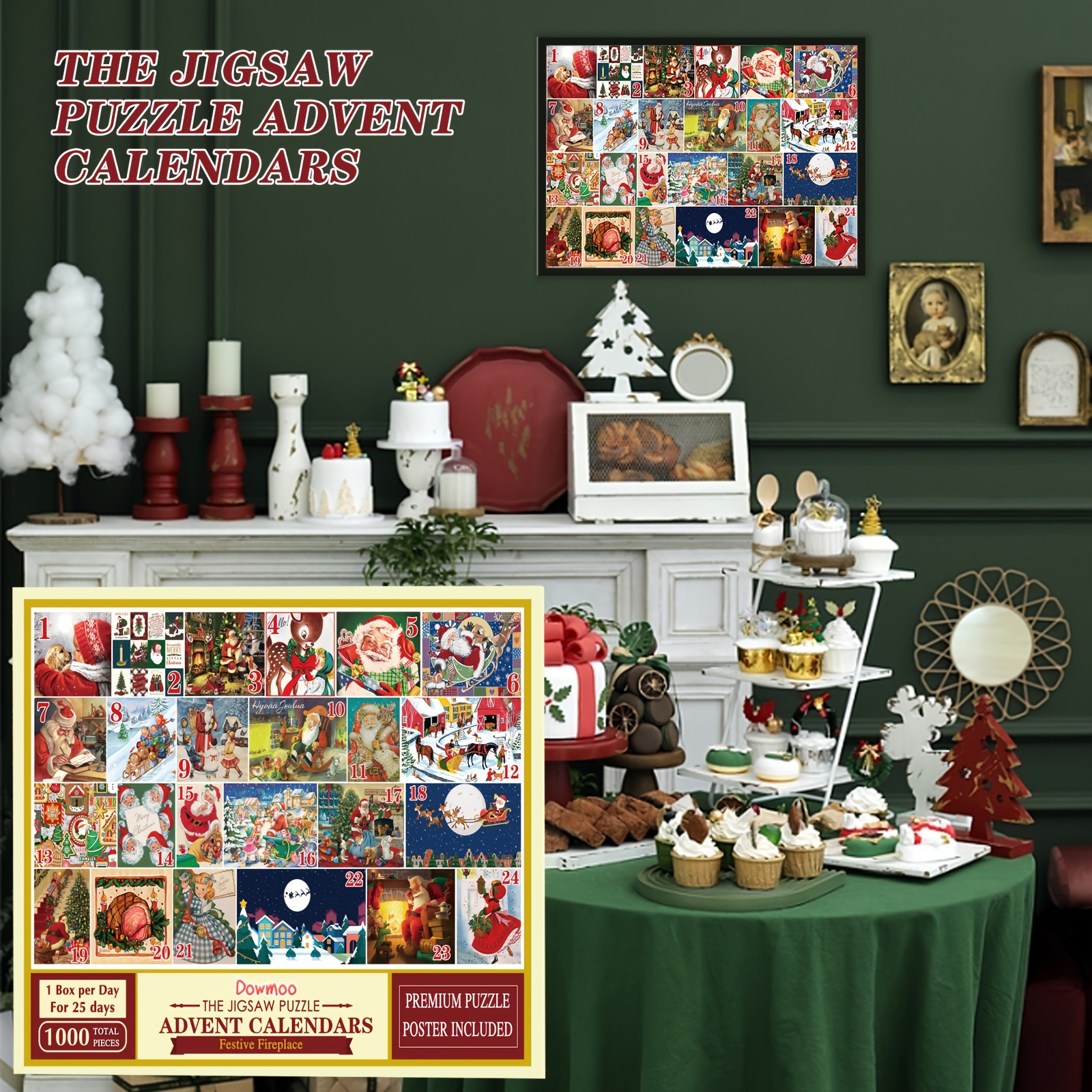 Christmas Advent Calendar Puzzle Christmas Creative - Temu