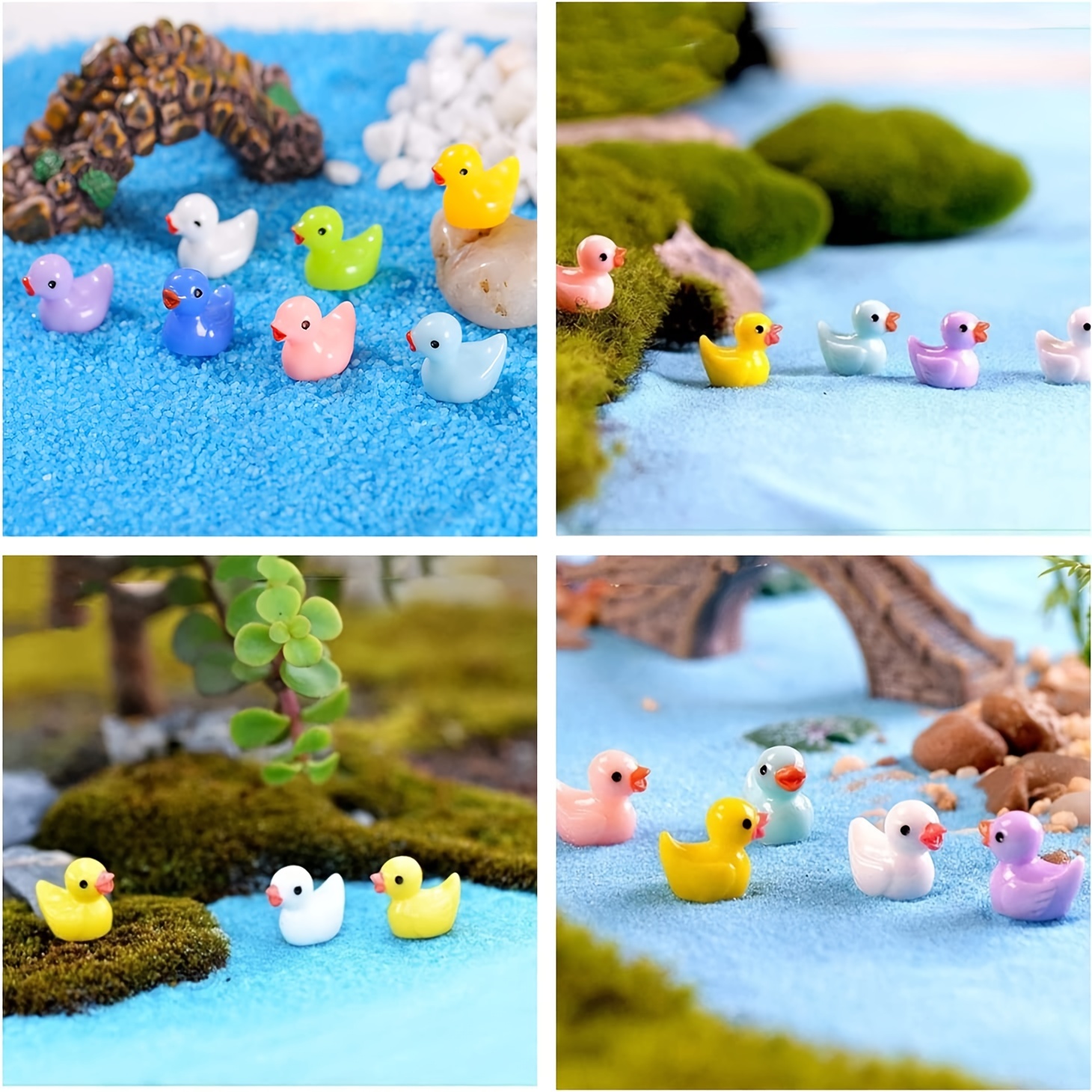 60pcs Tiny Ducks Little Duck Figures Mini Resin Ducks Plastic Small  Miniature Ducks Bulk For Dollhouse Decor Micro Fairy Garden Landscape  Aquarium Hid