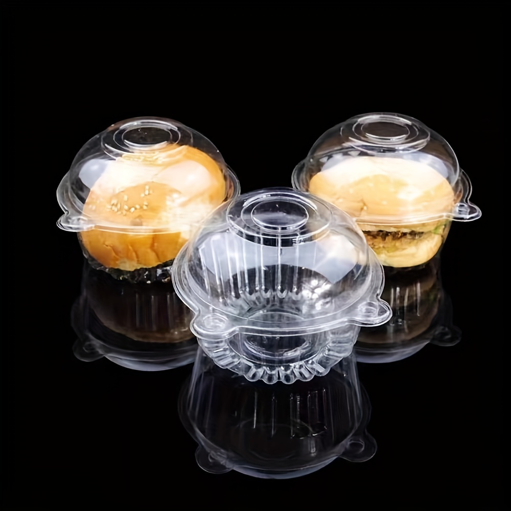 100pcs Plastic Cupcake Case Disposable Cupcake Boxes Muffin