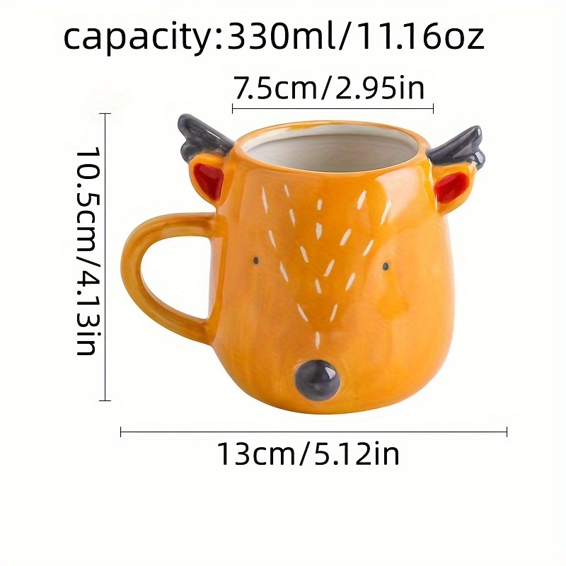 Christmas Cups Animals, Ceramics Coffee Cup, 500ml Ceramic Mug