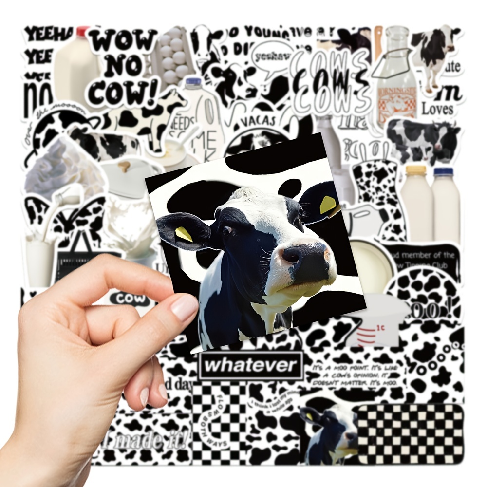 65pcs Hot Cow Pattern Stickers - Perfect for DIY Phone Cases, Water Cups &  Ipad Decoration!