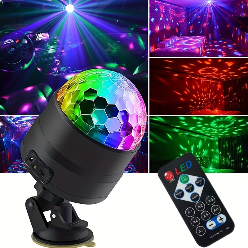 Disco Party Lighting with Music Controlled RGB LED DJ Projector DMX Effects  for Karaoke Family Reunion Wedding Birthday Halloween : :  Musical Instruments